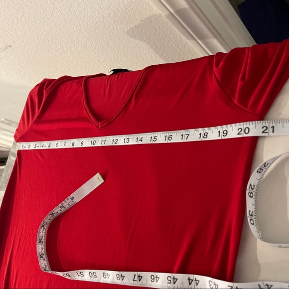 Rodeo Fox Red High & Low Bell Sleeve Tiered Dress XL - Picture 8 of 9